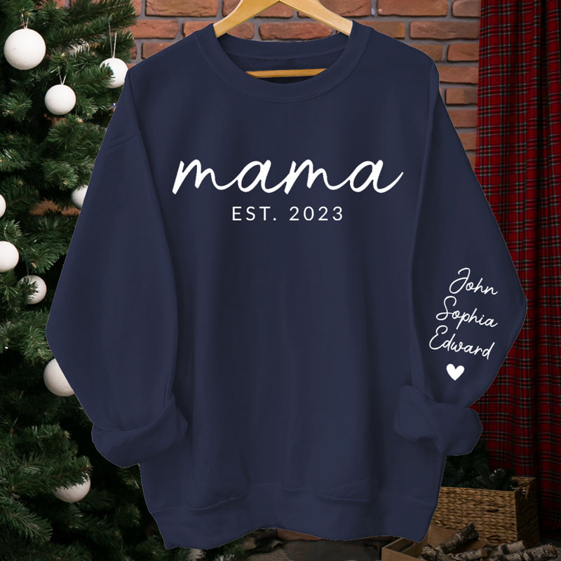 Custom Mama Name and Year Family Gifts - Personalized Sweater