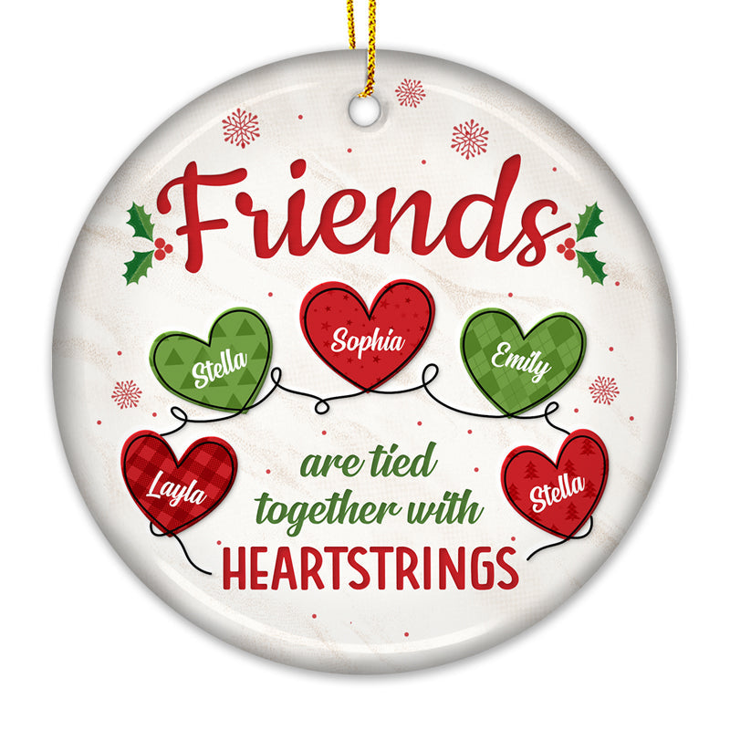 Custom Name Christmas Friends Gifts - Personalized Ceramic Ornament