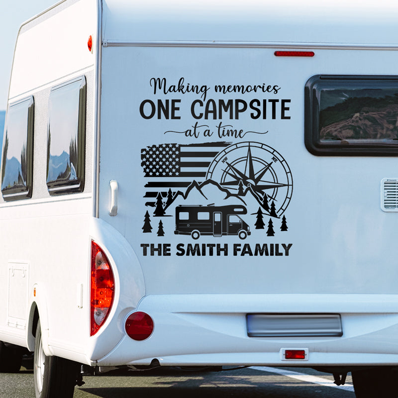 This Is Us Our Life Our Trailer - Camping Personalized Custom RV Decal - Gift For Camping Lovers