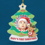 Custom Photo Baby's First Christmas Gifts - Personalized Ornament