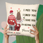Custom Name Christmas Couple Gifts - Personalized Pillow