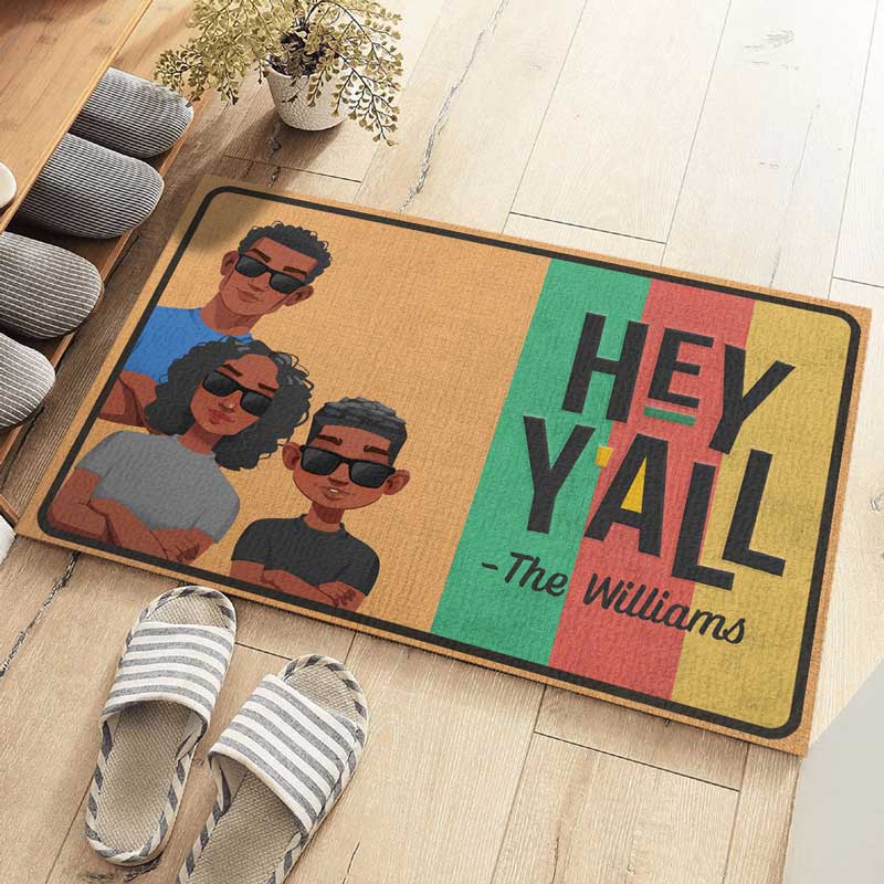 Custom Family Name Southern Welcome Decor - Personalized Doormat
