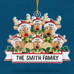 Custom Name Christmas Reindeer Family Gifts - Personalized Ornament