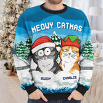 Custom Name Christmas Cat Gifts for Cat Lovers - Personalized Sweatshirt