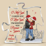 Custom Name Romantic Christmas Gifts for Couples - Personalized Shaped Acrylic Plaque