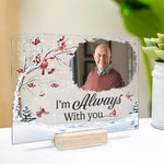 Custom Photo Winter Cardinal Keepsake - Personalized Acrylic Plaque
