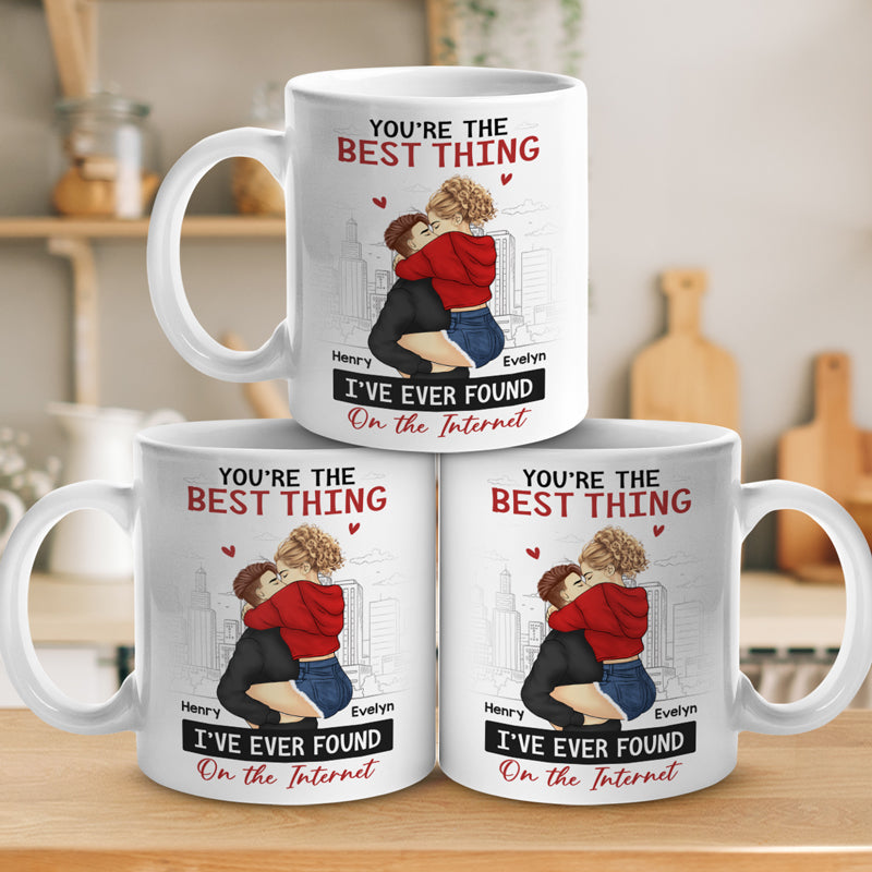 I'm So Glad I Found You - Couple Personalized Custom Mug - Gift For Husband Wife, Anniversary
