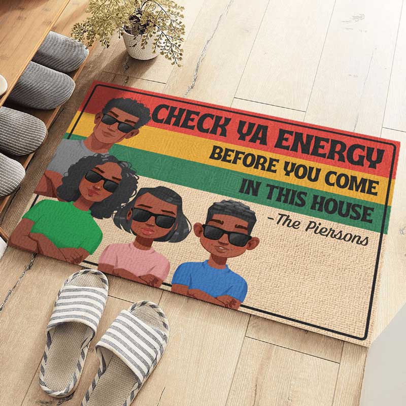 Custom Funny Family Energy Gifts - Personalized Doormat
