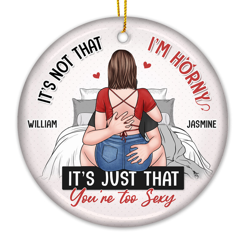 Home Is Wherever I Am With You - Couple Personalized Custom Ornament - Ceramic Round Shaped - Christmas Gift For Husband Wife, Anniversary