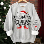 Custom Name Grandma Claus Christmas Gifts - Personalized Sweater