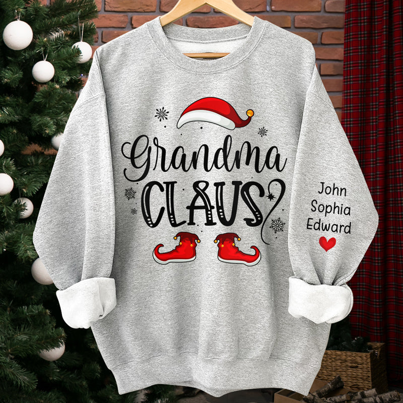 Custom Name Grandma Claus Christmas Gifts - Personalized Sweater