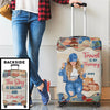 The Beach Is Calling And I Definitely Must Go - Travel Personalized Custom Luggage Cover - Gift For Traveling Lovers