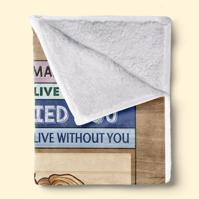 The Only One I Want By My Side - Couple Personalized Custom Blanket - Gift For Husband Wife, Anniversary