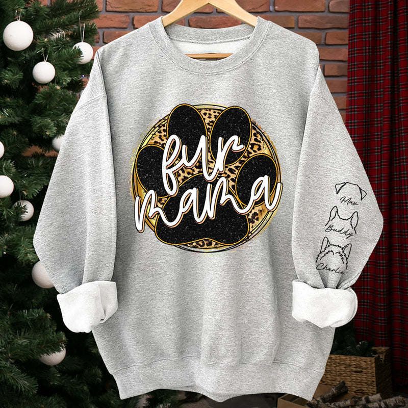 Custom Name Fur Mama Gifts for Dog Lovers - Personalized Sweater