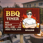 Custom Name BBQ Timer Gifts for Grill Masters - Personalized Metal Sign