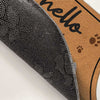 Custom Photo Hello, We're Here - Dog & Cat Personalized Custom Decorative Mat - Gift For Pet Owners, Pet Lovers