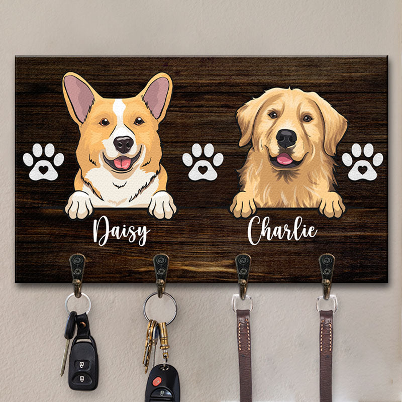 Custom Name Corgi Gifts for Dog Lovers - Personalized Key Holder