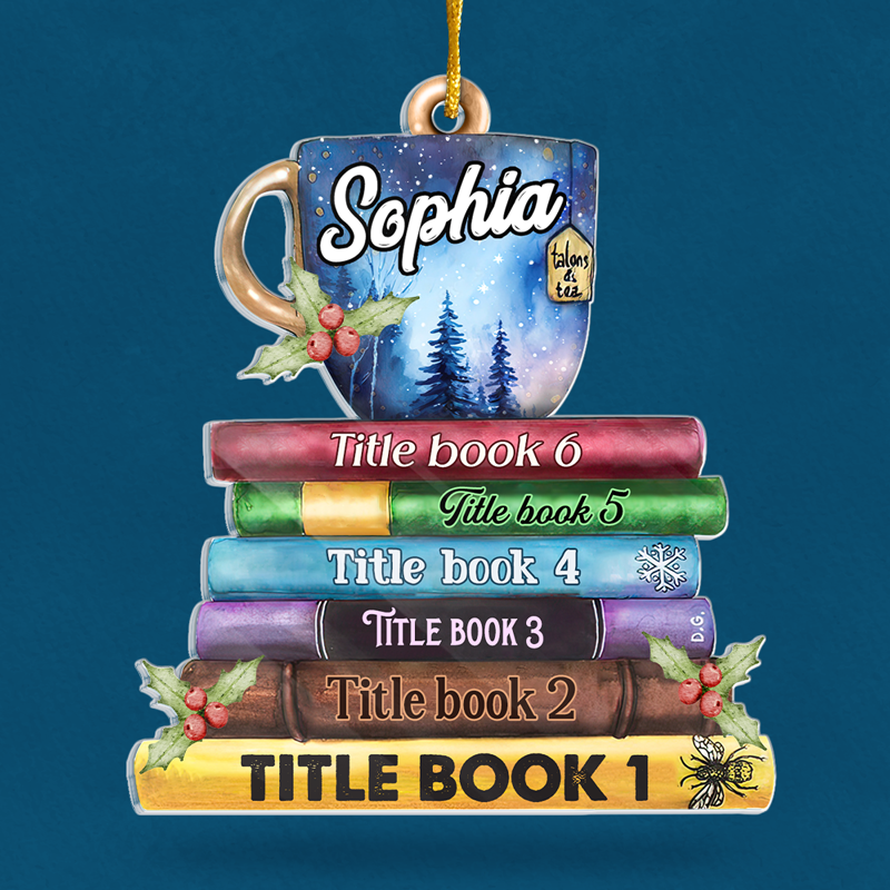 Custom Name Christmas Book Lover Gifts - Personalized Ornament