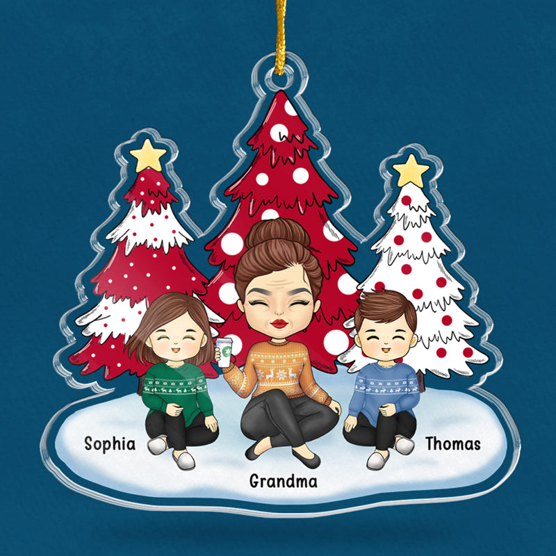 Merry Christmas To My Sweet Little Elf - Family Personalized Custom Ornament - Acrylic Custom Shaped - Christmas Gift For Family Members