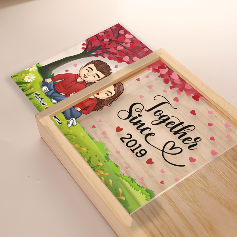 Custom Couple Name Anniversary Gifts - Personalized Frame Light Box