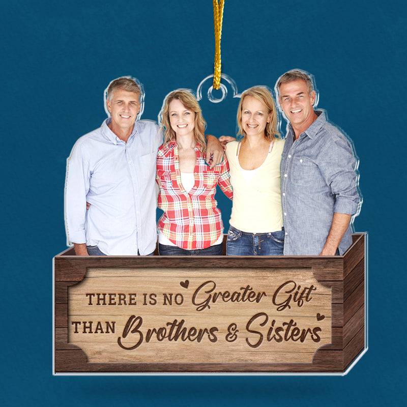 Siblings Custom Photo The True Spirit Of Christmas - Family Personalized Custom Ornament - Acrylic Custom Shaped - Christmas Gift For Siblings, Brothers, Sisters, Cousins, Friends