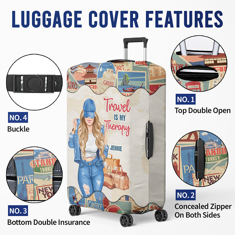 Custom The Sky Is Calling Travel Gifts for Women - Personalized Luggage Cover