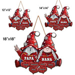 Custom Name Christmas Gnome Gifts for Grandparents - Personalized Wood Sign