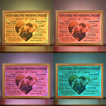 Custom Photo Missing Piece Couple Gifts - Personalized Frame Light Box