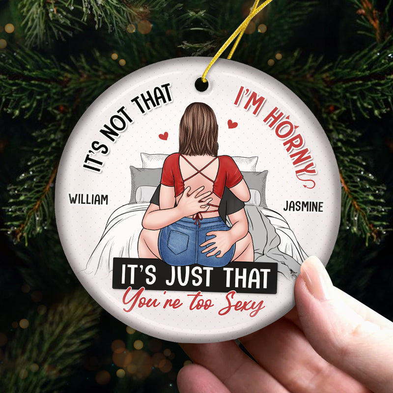 Home Is Wherever I Am With You - Couple Personalized Custom Ornament - Ceramic Round Shaped - Christmas Gift For Husband Wife, Anniversary