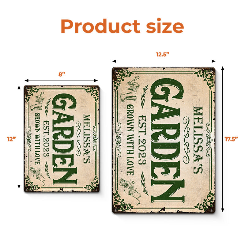 Custom Name Garden Decor - Personalized Metal Sign