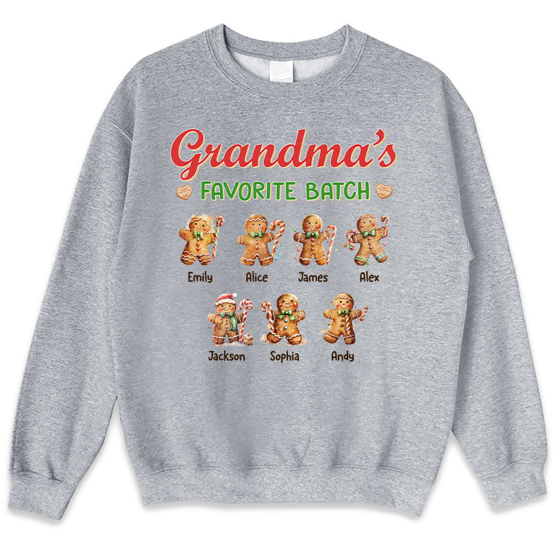 Custom Name Gingerbread Christmas Gifts for Grandma - Personalized Apparel