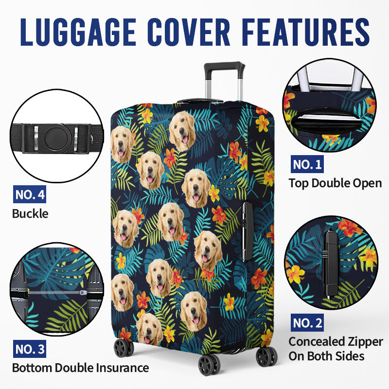 Custom Photo Pets Are Loyal Companions For Life - Dog & Cat Personalized Custom Luggage Cover - Holiday Vacation Gift,  Gift For Adventure Travel Lovers, Pet Owners, Pet Lovers