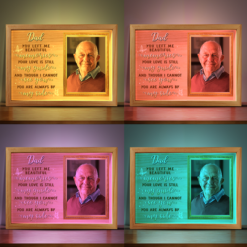 Custom Photo Memorial Dad Gifts - Personalized Frame Light Box