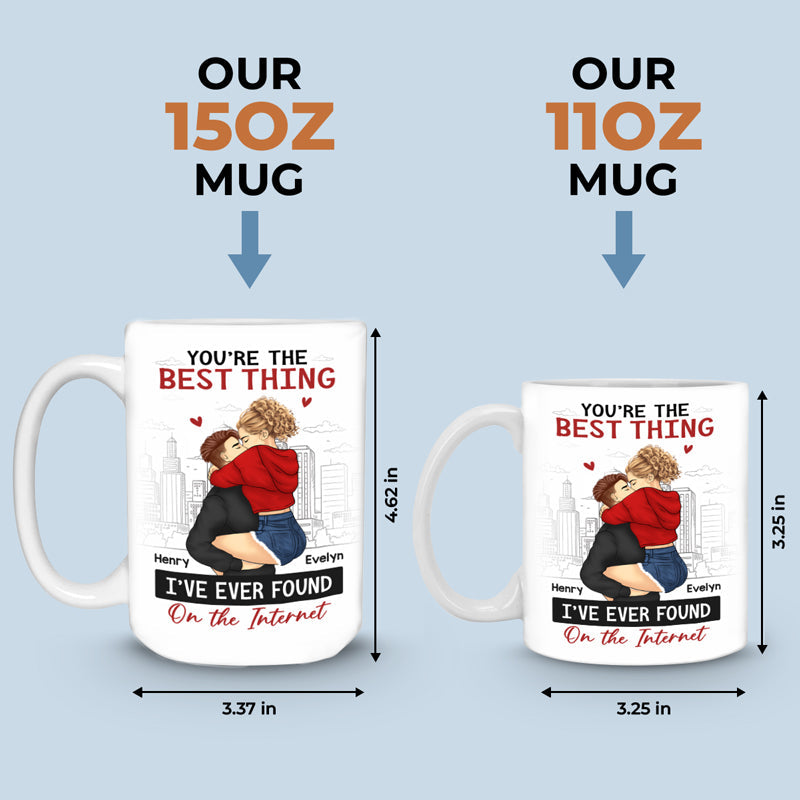 I'm So Glad I Found You - Couple Personalized Custom Mug - Gift For Husband Wife, Anniversary