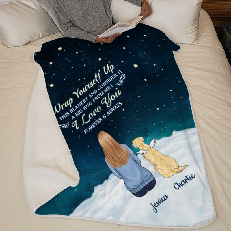 I Miss You More Each Day - Memorial Personalized Custom Blanket - Christmas Gift, Sympathy Gift For Pet Owners, Pet Lovers
