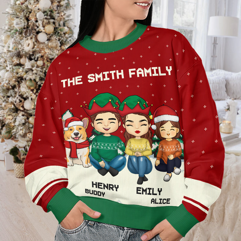 Custom Name Christmas Family Gifts - Personalized Sweatshirt