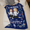 A Friend Is One Soul Abiding In Two Bodies - Bestie Personalized Custom Blanket - Christmas Gift For Best Friends, BFF, Sisters