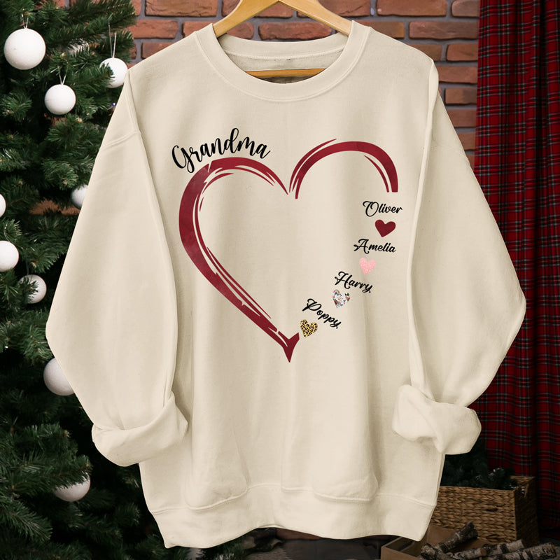 The Best Grandma In The World - Family Personalized Custom Unisex T-shirt, Hoodie, Sweatshirt - Mother's Day, Birthday Gift For Grandma