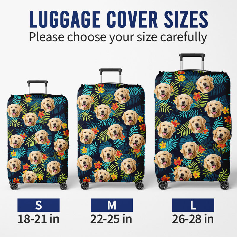 Custom Photo Pets Are Loyal Companions For Life - Dog & Cat Personalized Custom Luggage Cover - Holiday Vacation Gift,  Gift For Adventure Travel Lovers, Pet Owners, Pet Lovers