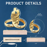 Custom Name Wedding Gifts for Couples - Personalized 3D LED Light