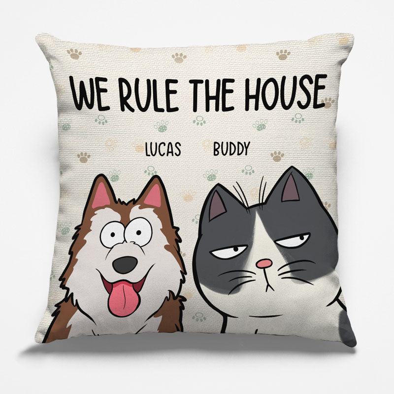 Custom Double Trouble Cats Home Decor - Personalized Pillow