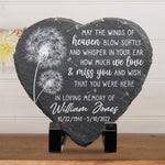 Custom Name Dandelion Memorial Tribute - Personalized Memorial Stone