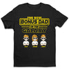 The Best Bonus Dad In The Galaxy - Family Personalized Custom Unisex T-shirt, Hoodie, Sweatshirt - Father's Day, Birthday Gift For Dad