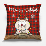 Custom Pet Name Christmas Cat Gifts for Cat Lovers - Personalized Pillow