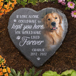 Custom Photo If Love Alone Pet Memorial Decor - Personalized Memorial Stone