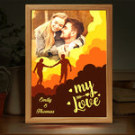 Custom Photo Couple Love Gifts - Personalized Frame Light Box