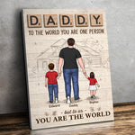 Custom Name Dad Family Gifts - Personalized Canvas