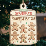 Custom Name Grandma's Perfect Batch Christmas Gifts for Grandma - Personalized Ornament
