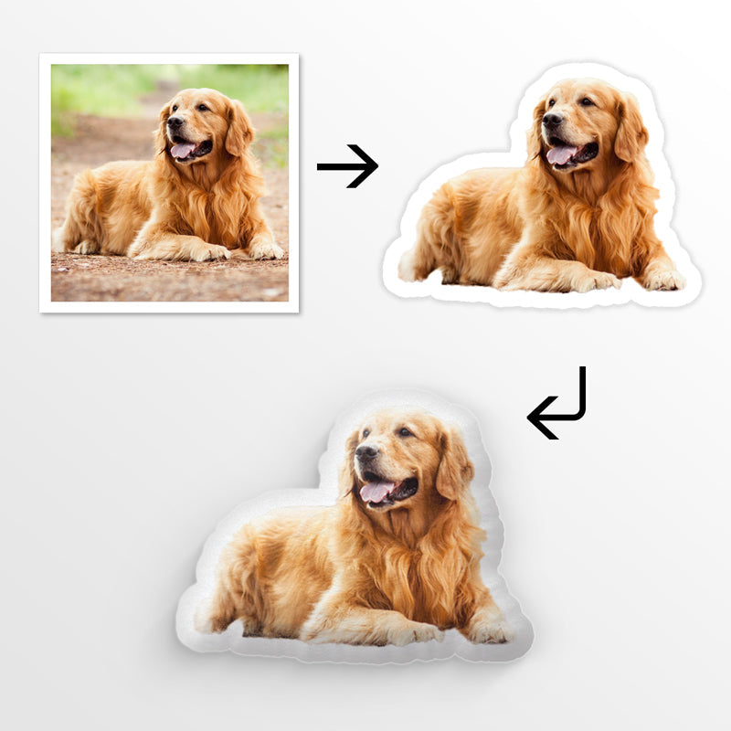 Custom Pet Photo Gifts for Dog and Cat Lovers - Personalized Shaped Pillow
