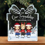 Custom Name Christmas Friendship Gifts for Best Friends - Personalized Shaped Acrylic Plaque